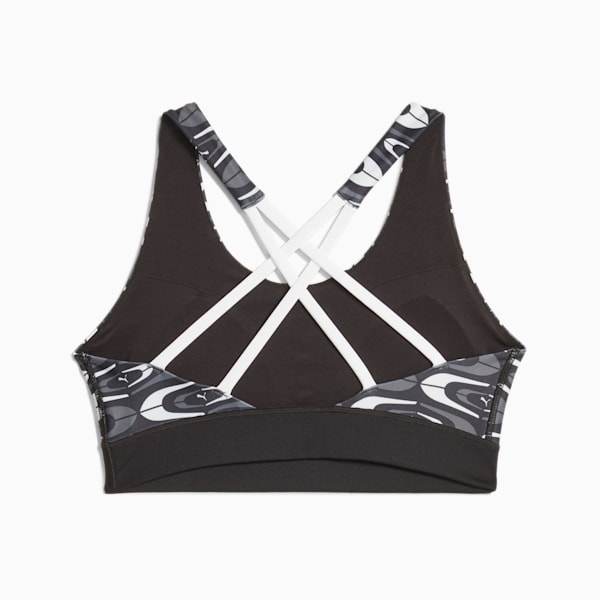 RETRO GLAM Women's Strappy Training Bra, PUMA Black, extralarge