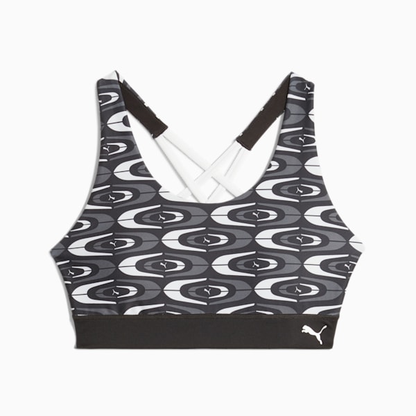 Bra para entrenar RETRO GLAM Strappy para mujer, PUMA Black, extralarge