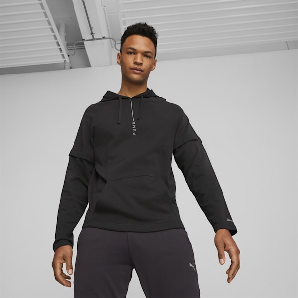 Studio Plastic Free Training Men's Hoodie, PUMA Black, extralarge-AUS