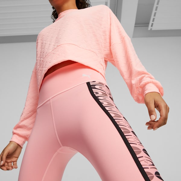 Mallas de entrenamiento de tiro alto Retro Glam para mujer, Koral Ice, extralarge