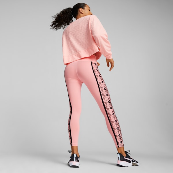 Mallas de entrenamiento de tiro alto Retro Glam para mujer, Koral Ice, extralarge
