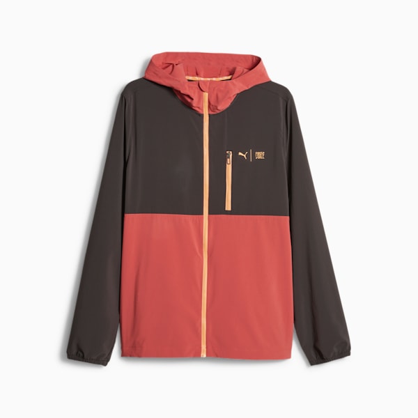 Veste de course tissée PUMA x First Mile Homme, PUMA Black-Astro Red, extralarge