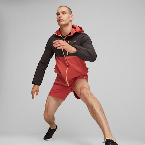 Veste de course tissée PUMA x First Mile Homme, PUMA Black-Astro Red, extralarge