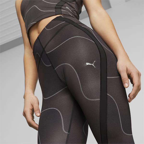 Studio Women's High Waist 7/8 Training Tights, PUMA Black-Q3 print, extralarge-IND