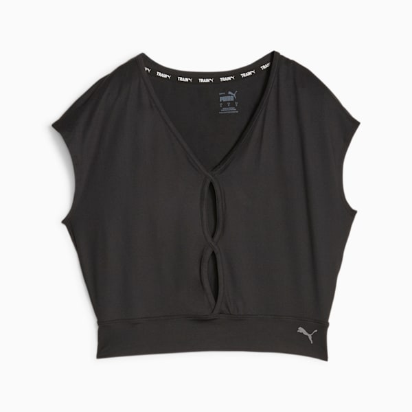 Studio Yogini Lite Trend Training Women's T-shirt, PUMA Black, extralarge-IND