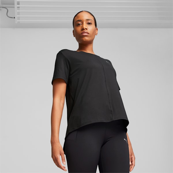Camiseta Studio Yogini Lite para mujer, PUMA Black, extragrande