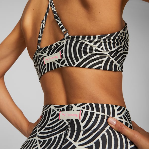 Bra de entrenamiento PUMA x LemLem de bajo impacto para mujer, PUMA Black-Ghost Pepper, extralarge