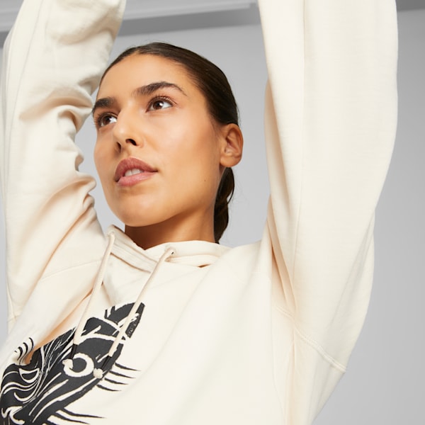 PUMA x LEMLEM Women's Cropped Long Sleeve Training Tee, Ghost Pepper, extralarge