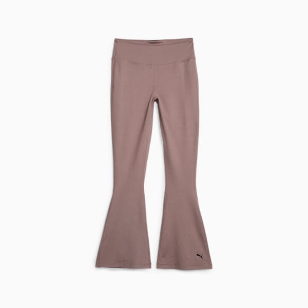 Pants de entrenamiento STUDIO YOGINI LUXE FLARE de entrenamiento para mujeres, Dark Clove, extralarge