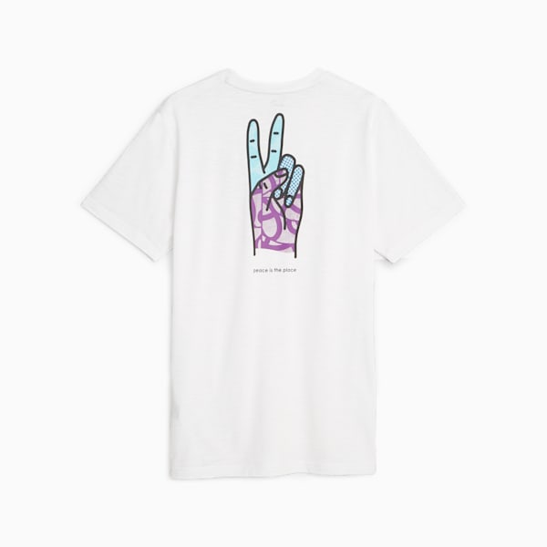 PUMA x CIELE 'Peace is the Place' Running Tee, PUMA White, extralarge