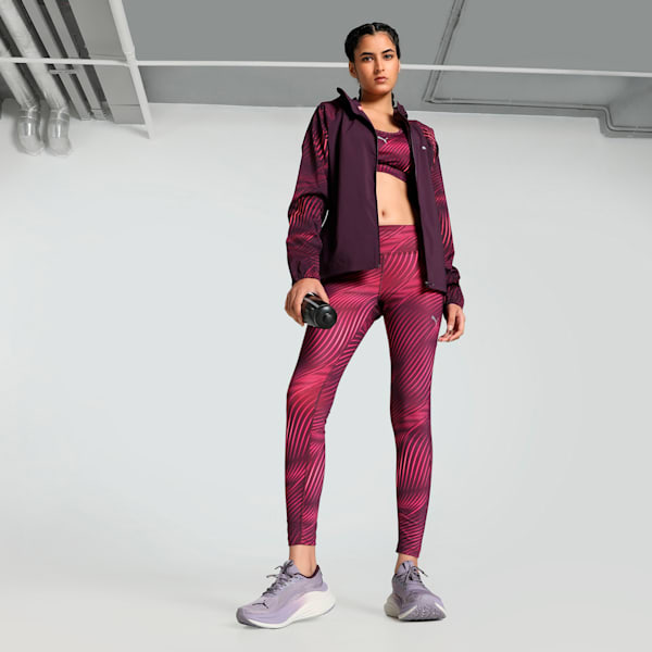 Favourite Velocity Printed Woven Women's Running Jacket, Midnight Plum-AOP, extralarge-IND