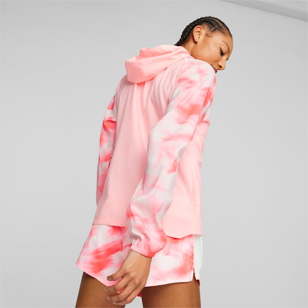 Favourite Velocity Printed Woven Women's Running Jacket, Koral Ice, extralarge-IND