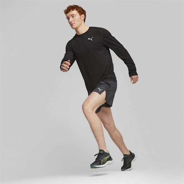 RUN CLOUDSPUN Men's Long Sleeve Running T-shirt, PUMA Black, extralarge-AUS