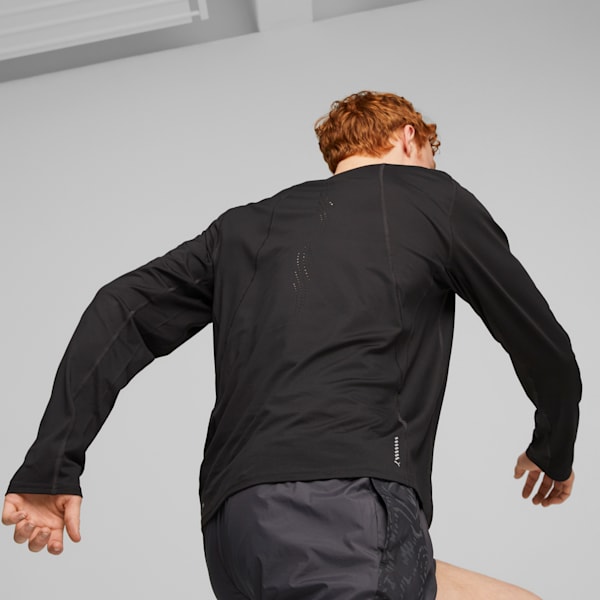 RUN CLOUDSPUN Men's Long Sleeve Running Tee, PUMA Black, extralarge-GBR