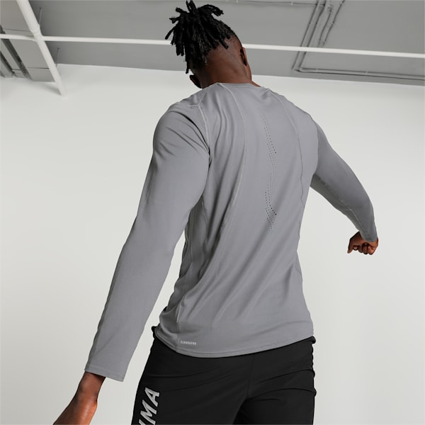 RUN CLOUDSPUN Men's Long Sleeve Running T-shirt, Cool Dark Gray, extralarge-IND