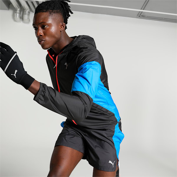 Lightweight Men's Running Jacket, PUMA Black-Ultra Blue, extralarge-IND