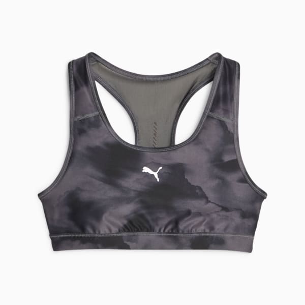 Brasier deportivo Run 4Kekeeps Sujetador para mujer, PUMA Black-AOP, extralarge