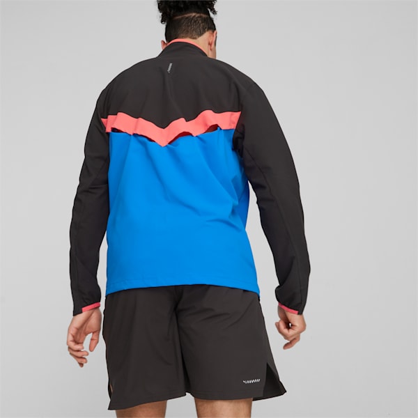 ULTRAWEAVE Men's Running Jacket, PUMA Black-Ultra Blue, extralarge-AUS