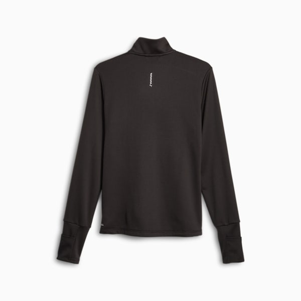 Micro Fleece Women's Running Pullover, PUMA Black, extralarge-IND