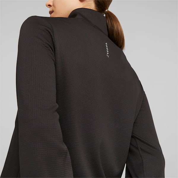 Micro Fleece Women's Running Pullover, PUMA Black, extralarge-IND