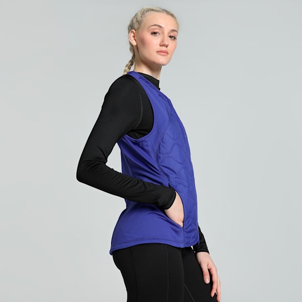 RUN CLOUDSPUN WRMLBL Women's Padded Running Vest, Lapis Lazuli, extralarge-IND