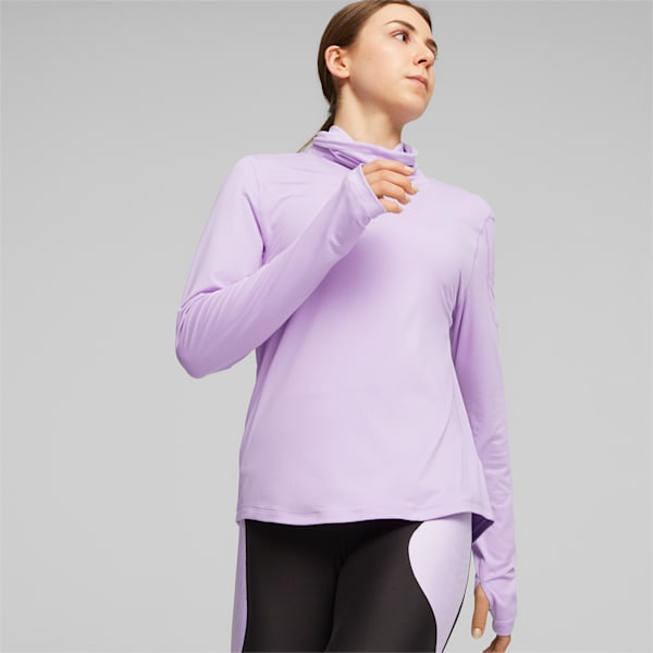 CLOUDSPUN Women's Long Sleeve Running Tee, Vivid Violet, extralarge-IND