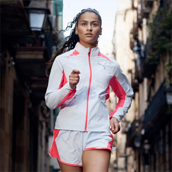 ULTRAWEAVE Women's Running Jacket, Icy Blue-Fire Orchid, extralarge-GBR