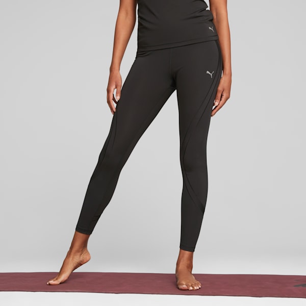 Studio Women's High Waist 7/8 Training Tights, PUMA Black, extralarge-IND