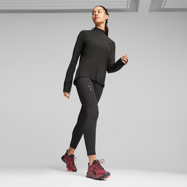 SEASONS Women's Long Sleeve Tee, PUMA Black, extralarge-IND