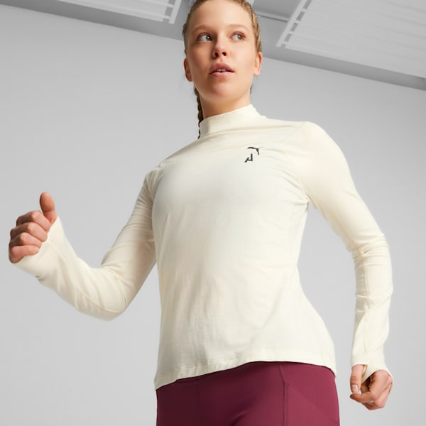 SEASONS Women's Long Sleeve Tee, Alpine Snow, extralarge-IND
