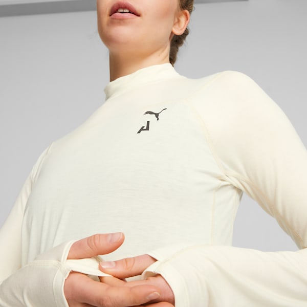 SEASONS Women's Long Sleeve Tee, Alpine Snow, extralarge-IND