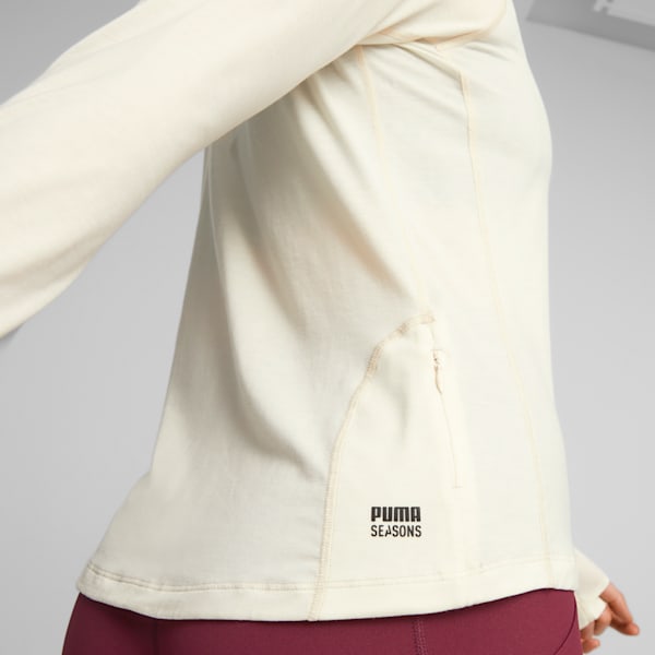 SEASONS Women's Long Sleeve Tee, Alpine Snow, extralarge-IND