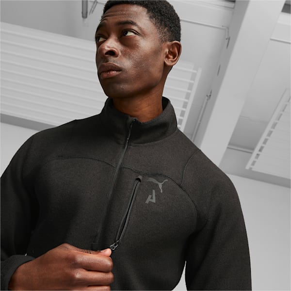 メンズ ランニング シーズンズ  ハーフジップ フリース, PUMA Black Heather, extralarge-JPN