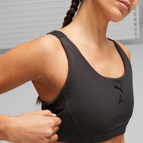 Sujetador para correr Seasons de alto impacto para mujer, PUMA Black, extralarge