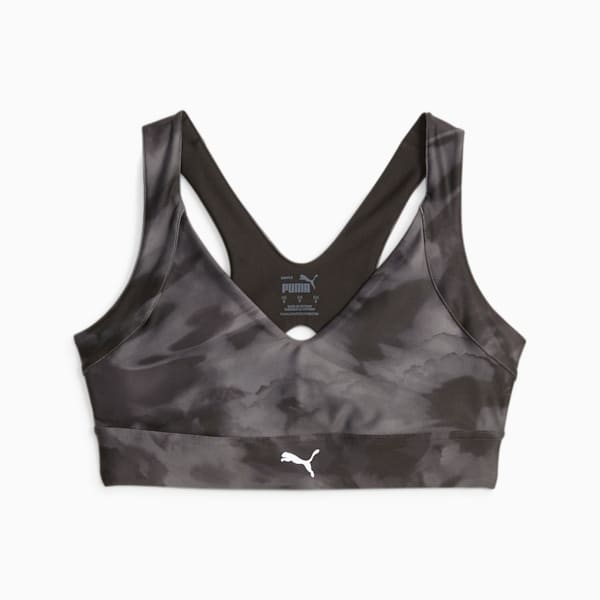 Printed Ultraform Women's Running Bra, PUMA Black, extralarge-IND