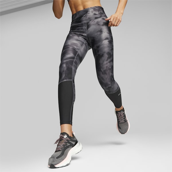 ULTRAFORM High-Waist Printed Women's Running Tights, PUMA Black, extralarge-AUS