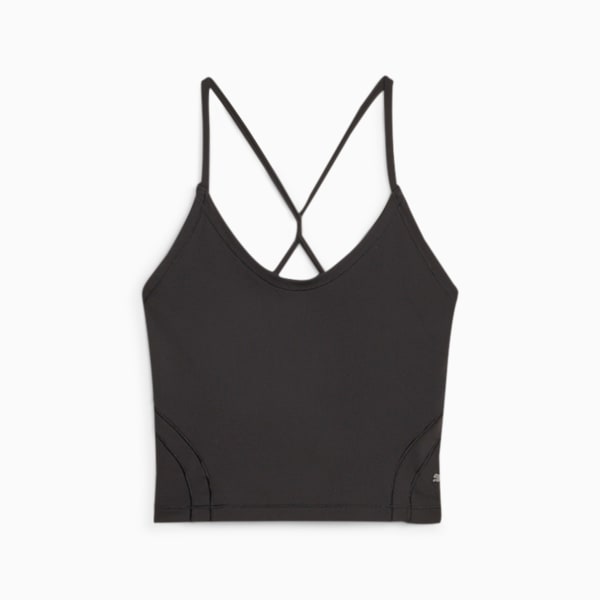 Crop top de yoga Studio Ultrabare Femme, PUMA Black-SHIBORI, extralarge