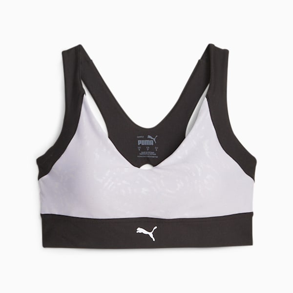 Reflective All-Over-Print Women's High Support Running Bra, Vivid Violet, extralarge