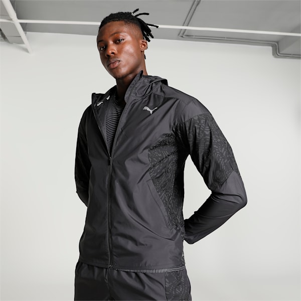 Run Aop Lightweight Men's Running Jacket, PUMA Black, extralarge-IND