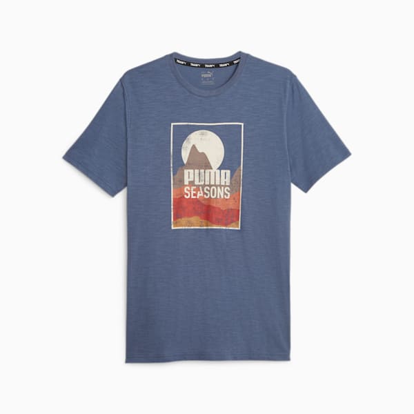 Men's Graphic Trail Training Tee, Inky Blue, extralarge-IND