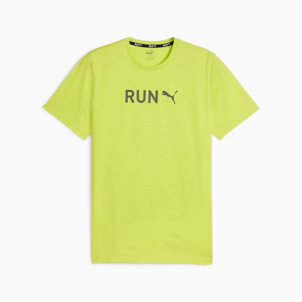 Run PUMA Men's Graphic Training Tee, Lime Pow, extralarge-IND