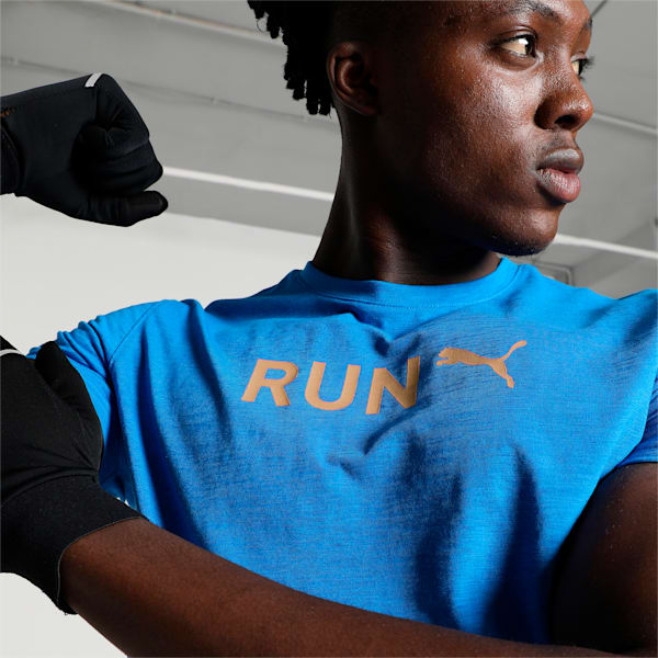 Run PUMA Men's Graphic Training Tee, Ultra Blue, extralarge-IND