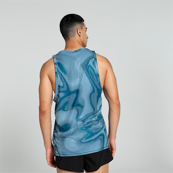 Run Favourite Men's Running Singlet, Ocean Tropic-print, extralarge-IND