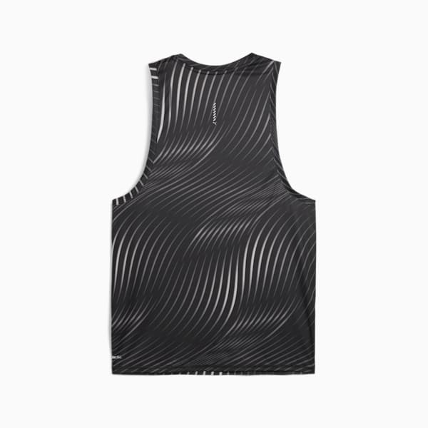 Run Favourite Men's Singlet, PUMA Black-Q3 Print, extralarge
