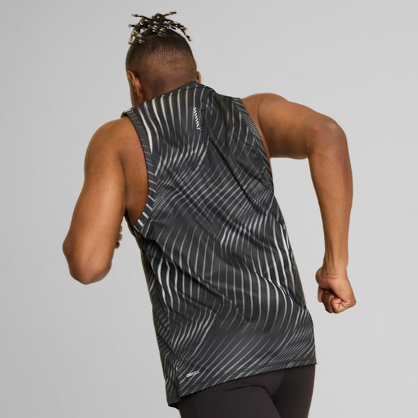 Run Favourite Men's Singlet, PUMA Black-Q3 Print, extralarge