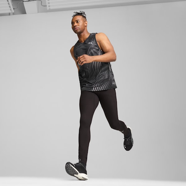 Run Favourite Men's Singlet, PUMA Black-Q3 Print, extralarge