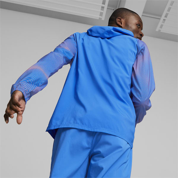 Run Favorite Men's Running Jacket, Ultra Blue-Fire Orchid, extralarge-IND