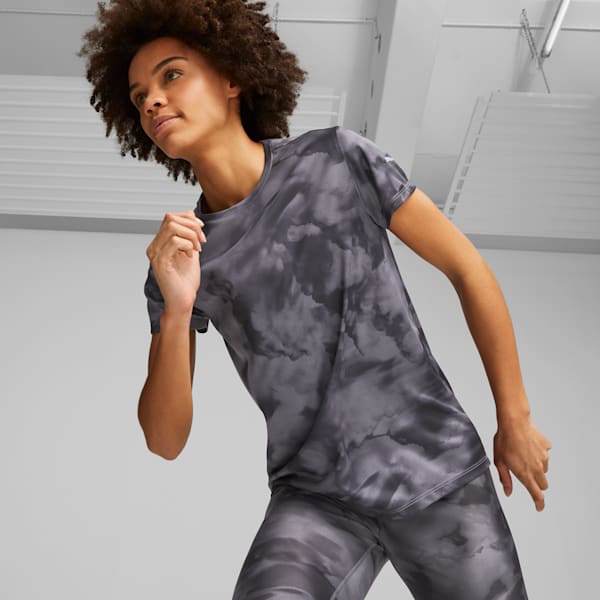 T-shirt favori Run Femme, PUMA Black-AOP, extralarge