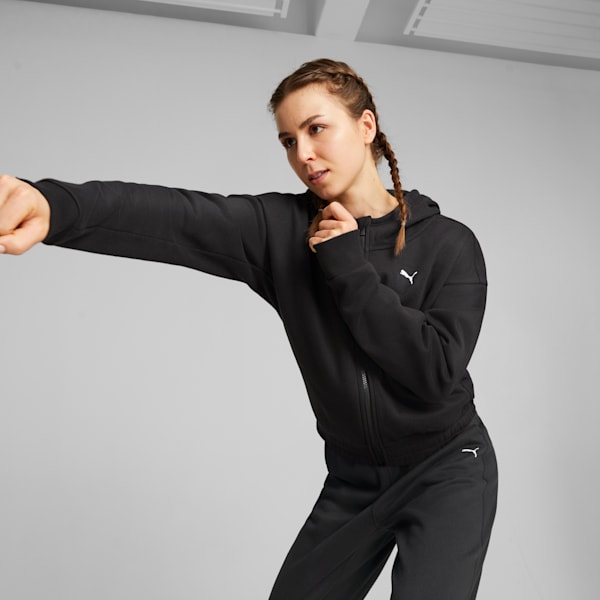 Train Favorite Women's Full-Zip Training Fleece, PUMA Black, extralarge