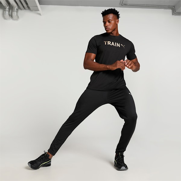 Men's Training T-shirt, PUMA Black-Q3 Graphic, extralarge-IND